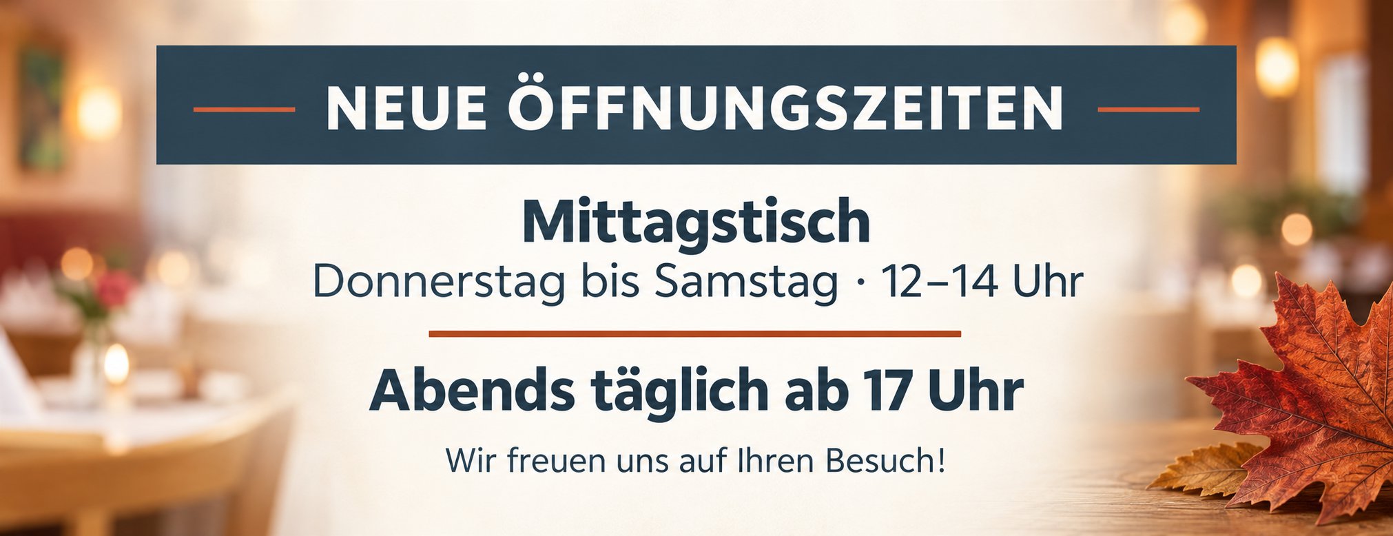 Neue Öffnungszeiten
